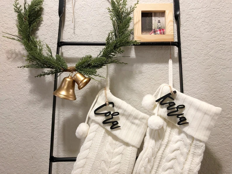 Stocking Name Tags | Christmas Stocking Names | Wood Words | Wood Word Cutout | Wood Word Signs |... | Etsy (US)