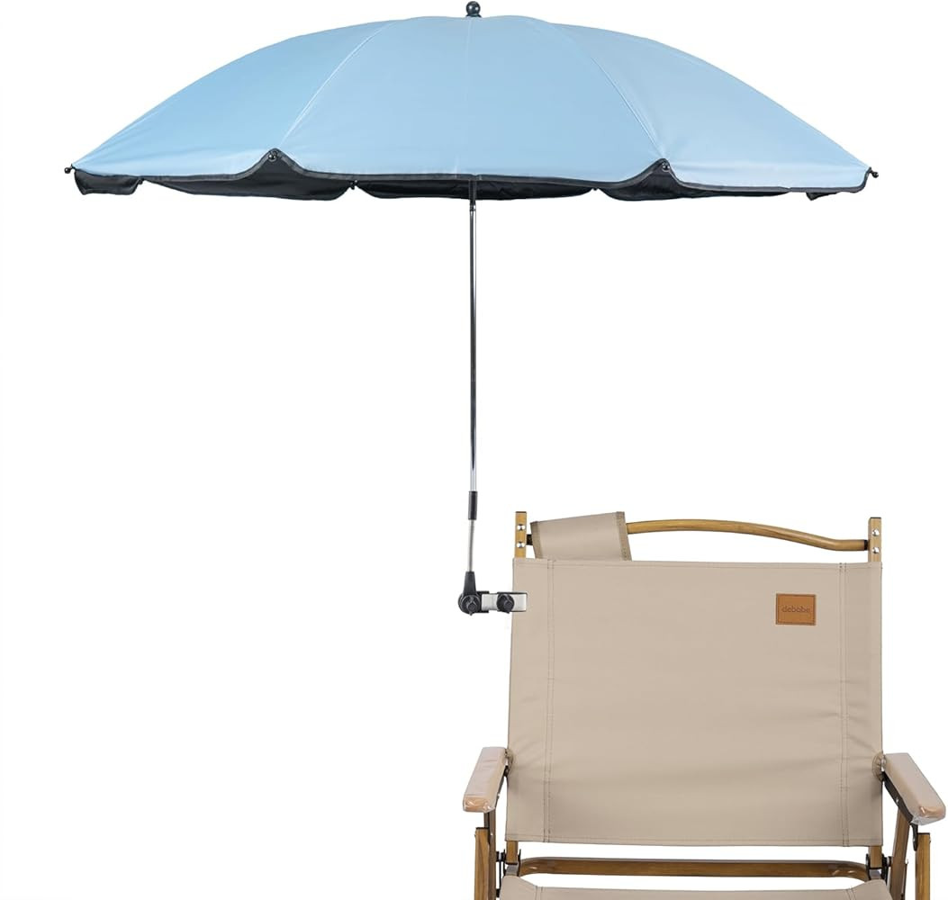 Chair Umbrella with Clamp,46 inches UPF 50+ Clip on Parasol for Patio,Beach Chairs,Strollers,Whee... | Amazon (US)