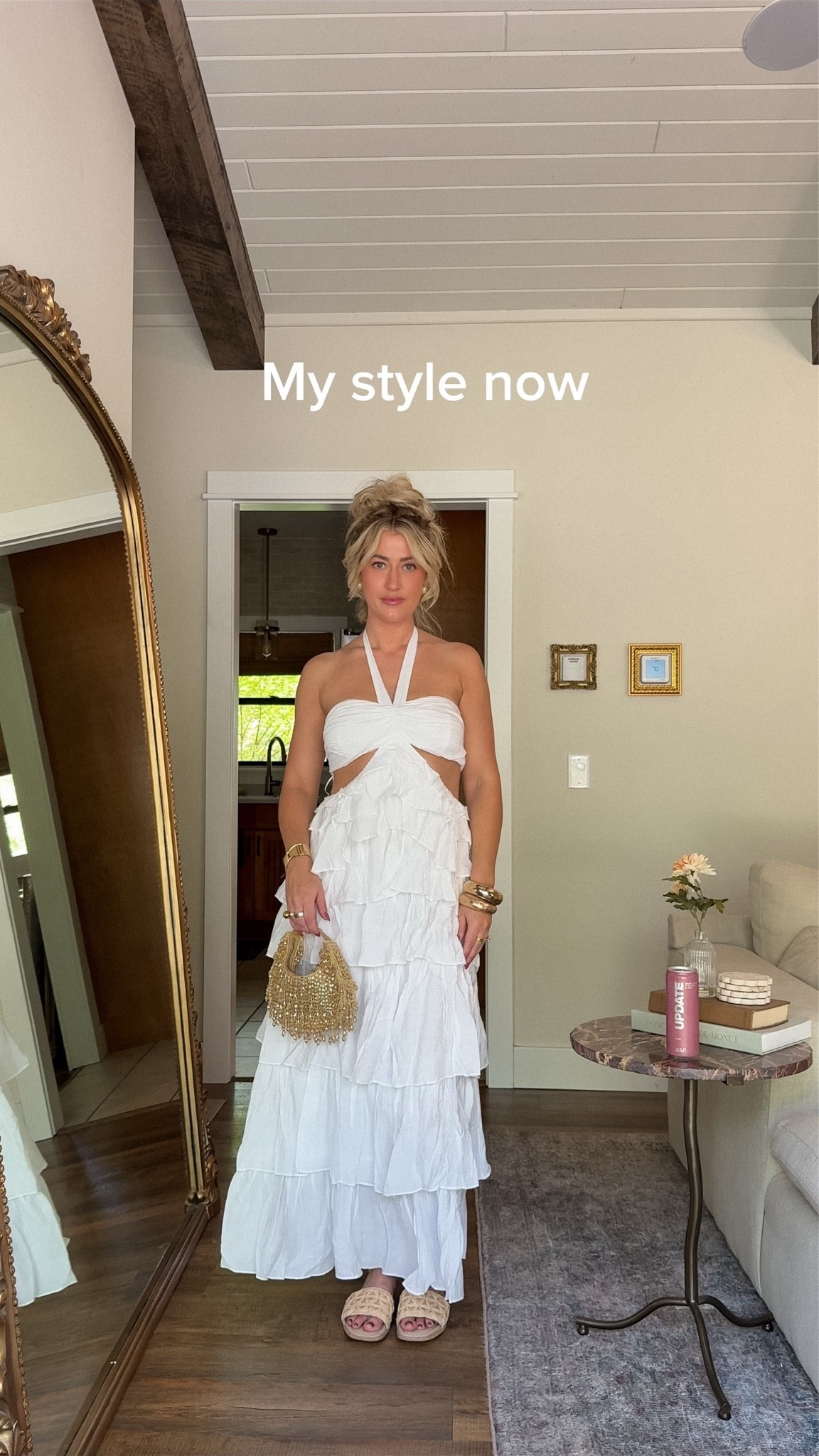 White ruffle maxi dress

#LTKSeasonal #LTKootd