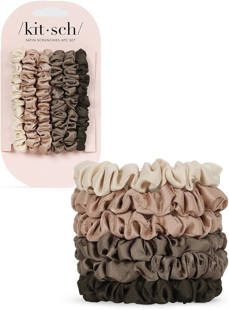 Kitsch Satin Hair Scrunchies for Women, Softer Than Silk Scrunchies for Hair | Satin Scrunchies f... | Amazon (US)