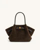 Hana Medium Faux Fur Tote Bag - Mocha Brown | JW PEI US