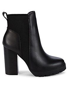 Ibby Leather Heeled Booties | Saks Fifth Avenue OFF 5TH