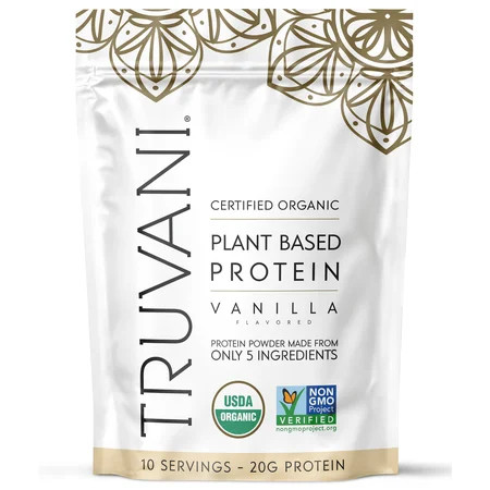 Truvani Vegan Pea Protein Powder | Vanilla | 20g Organic Plant Based Protein | 10 Servings | Keto | Gluten & Dairy Free | Low Carb | No Added Sugar | Walmart (US)