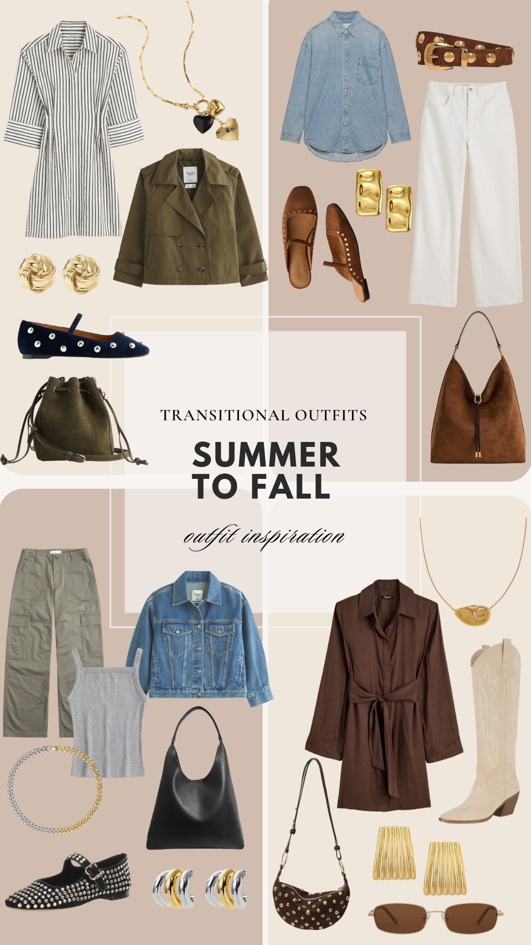 Transitional Outfits: Summer to Fall // fall outfit, fall outfit inspo, fall transition outfit, fall wardrobe, fall closet staples, fall capsule wardrobe, fall fashion, fall style, outfits for fall