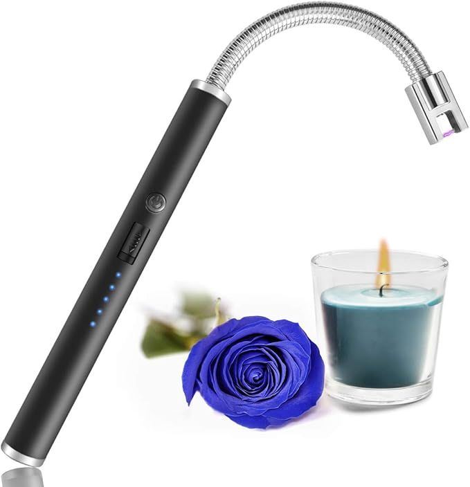 Candle Lighter, USB Charging Electric Arc Lighter with LED Power Display, Rotatable Long Neck Lig... | Amazon (US)