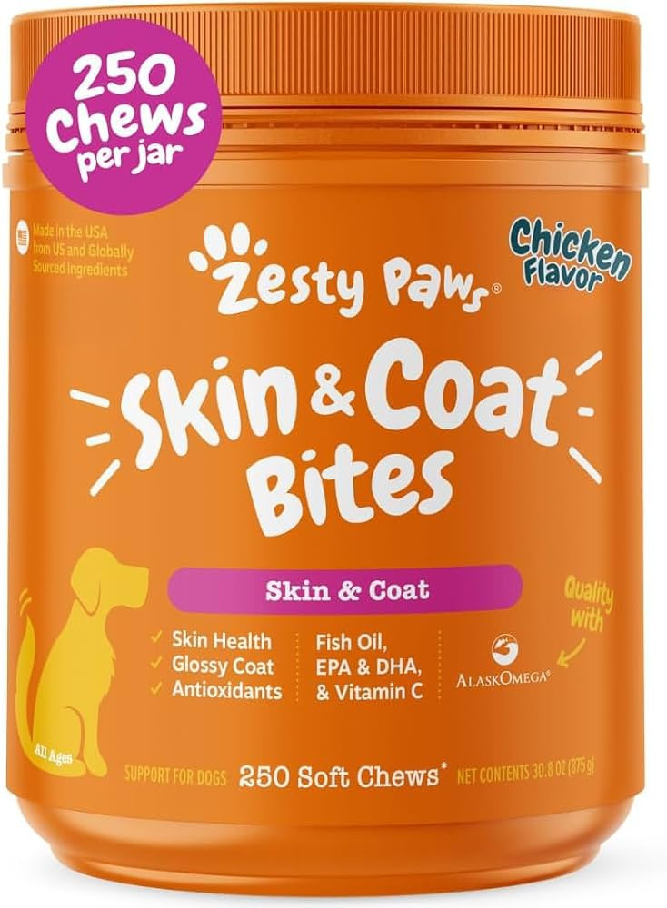Zesty Paws Omega 3 Fish Oil for Dogs - Zesty Paw Dog Vitamins and Supplements for Hip, Joint & Sk... | Amazon (US)