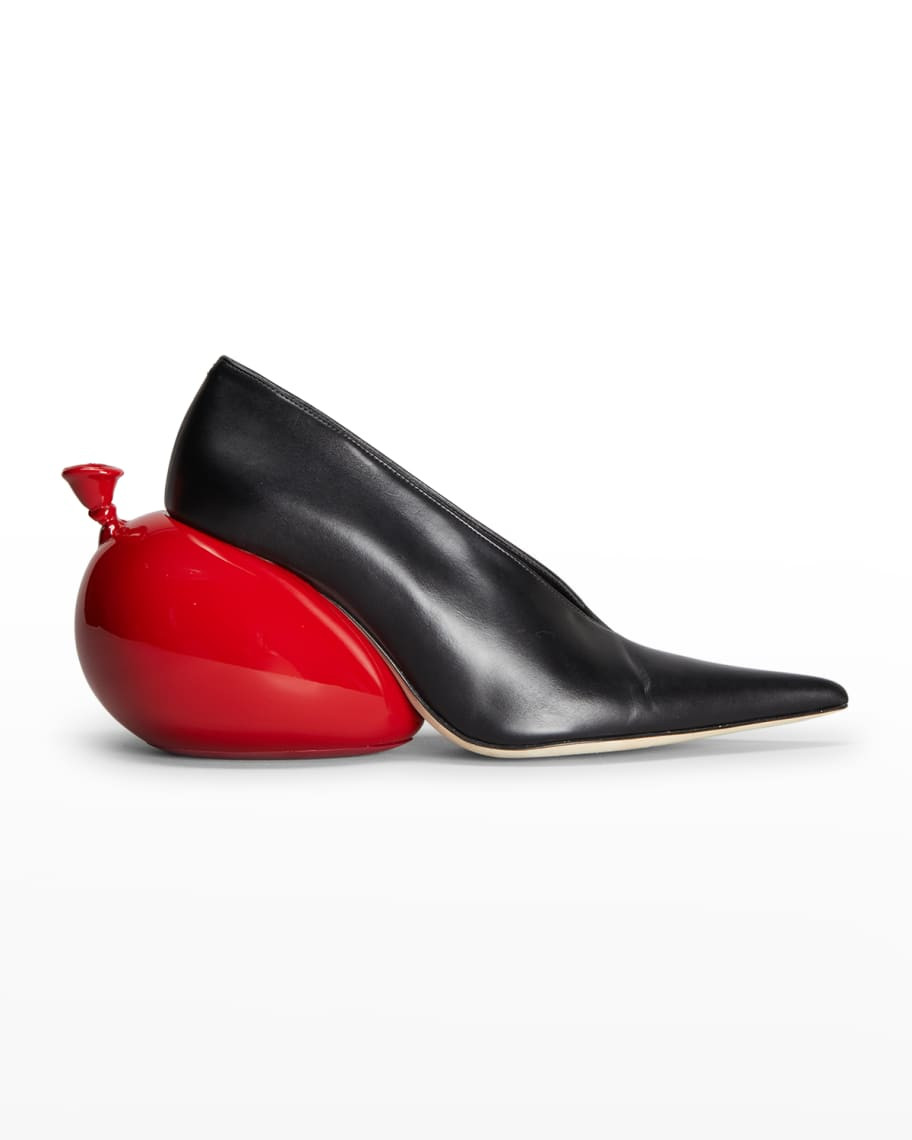 Loewe Balloon Heel Leather Pumps | Neiman Marcus