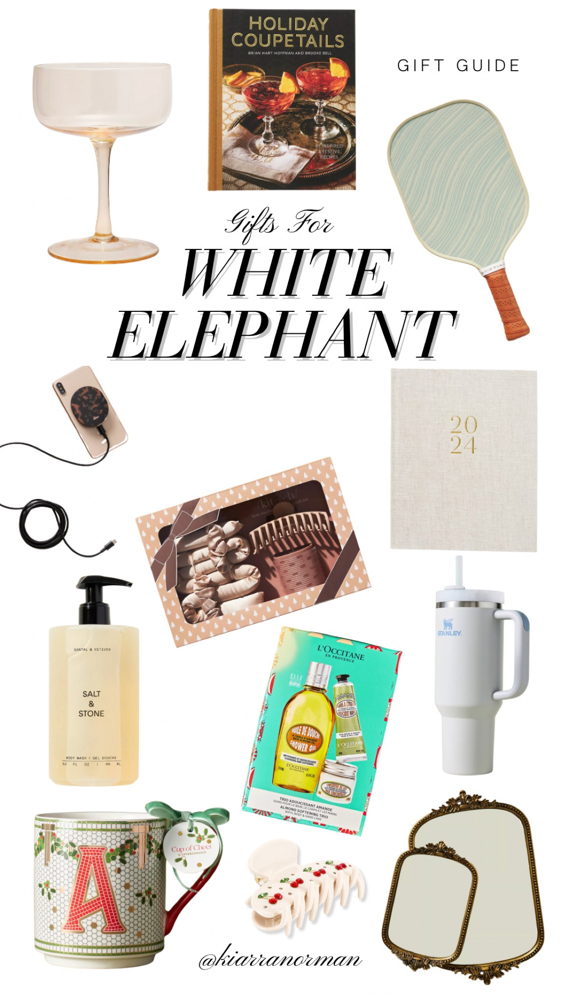 Gift guide for your white elephant party pt 2 🫶🏽 all between $20 to under $100!! Black Friday and cyber week sales on these items are a perfect time to grab them while you can ✨ I own the coupe glasses and Stanley cup and can’t recommend them enough. 

#LTKfindsunder100 #LTKCyberWeek #LTKGiftGuide