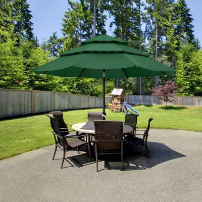 Patio Umbrellas 3-Tiers 9FT (Green) | Wayfair North America
