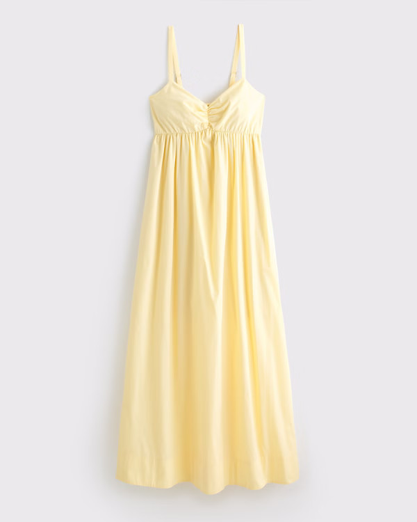 Women's Sweetheart Babydoll Maxi Dress | Women's Dresses & Jumpsuits | Abercrombie.com | Abercrombie & Fitch (US)