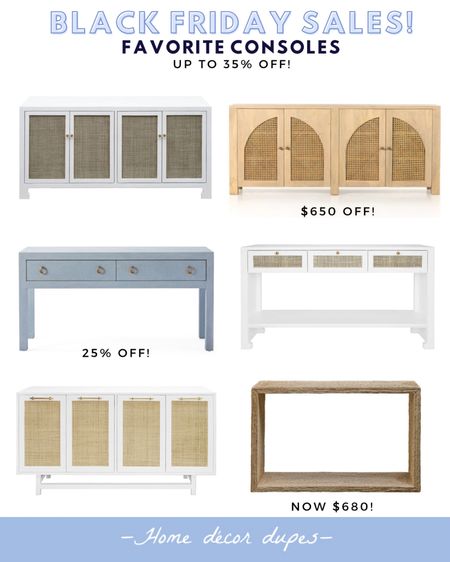 More Black Friday amazing sales for you!! I’ve rounded up some of the best deals I could find on our favorite coastal and grandmillennial consoles & sideboards!! Click on the links for even more picks! 🤍

#LTKsalealert #LTKCyberweek #LTKhome