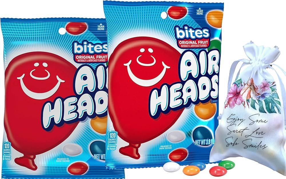 AirHeads Fruit Flavored Bites Candy 2 Bags (Each 3.8 OZ) | Great for Parties, Candy Gift bag | Fl... | Amazon (US)