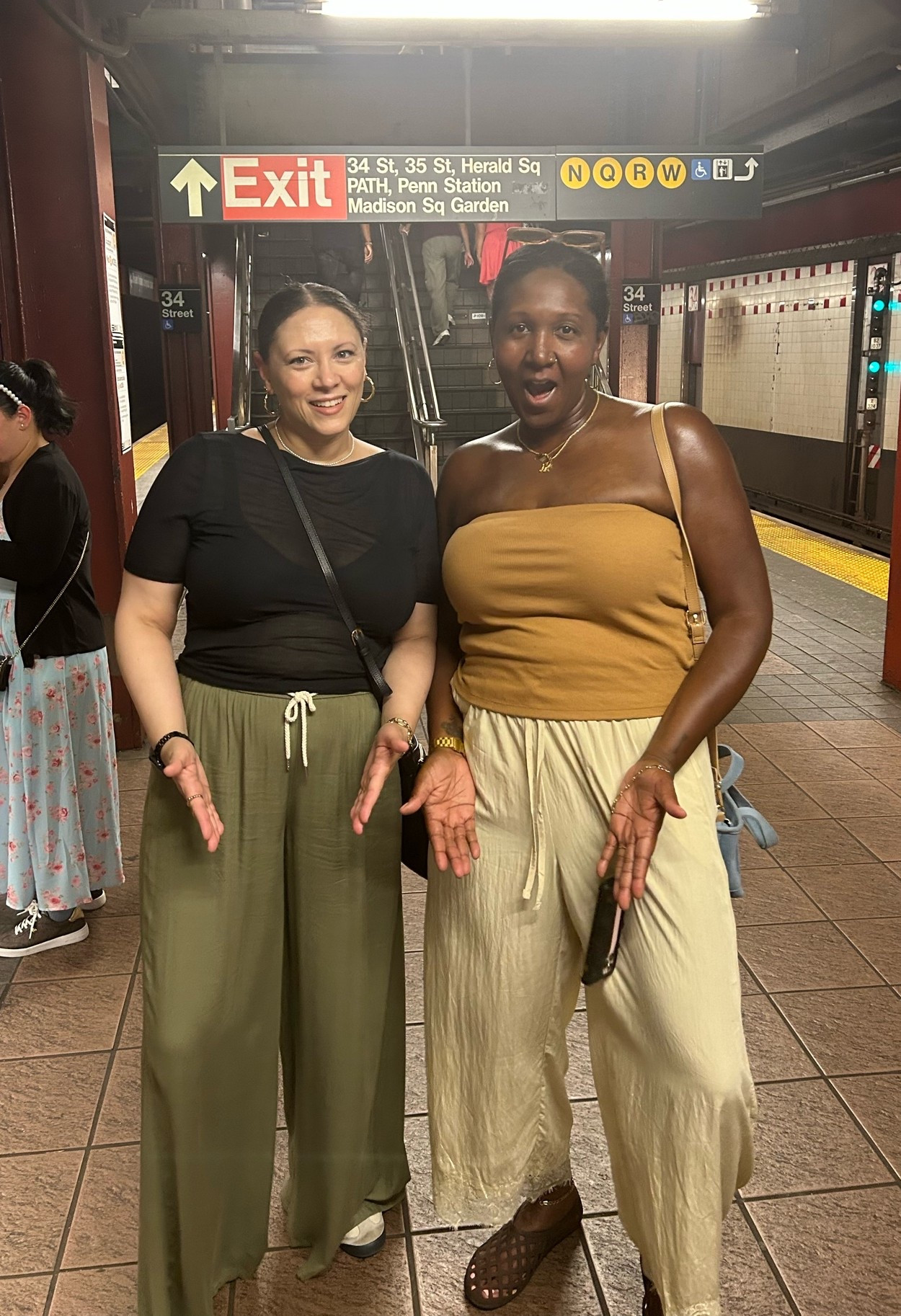 Silly on the subway! 🤣 This outfit and especially the pants were perfect for traveling in NYC in August.

#LTKTravel #LTKMidsize #LTKvlog