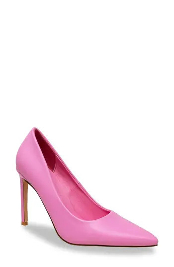 CHASE AND CHLOE Pointed Toe Stiletto Pump in Pink Pu at Nordstrom Rack, Size 5.5 | Nordstrom Rack