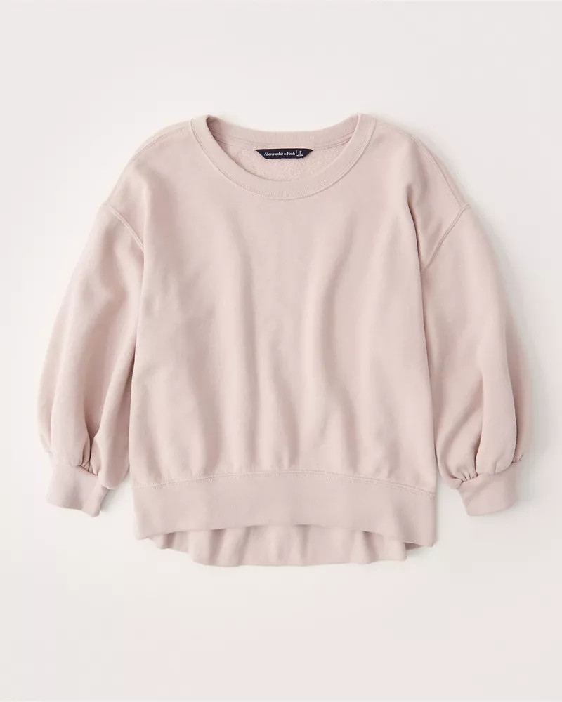Balloon Sleeve Crew Sweatshirt | Abercrombie & Fitch US & UK