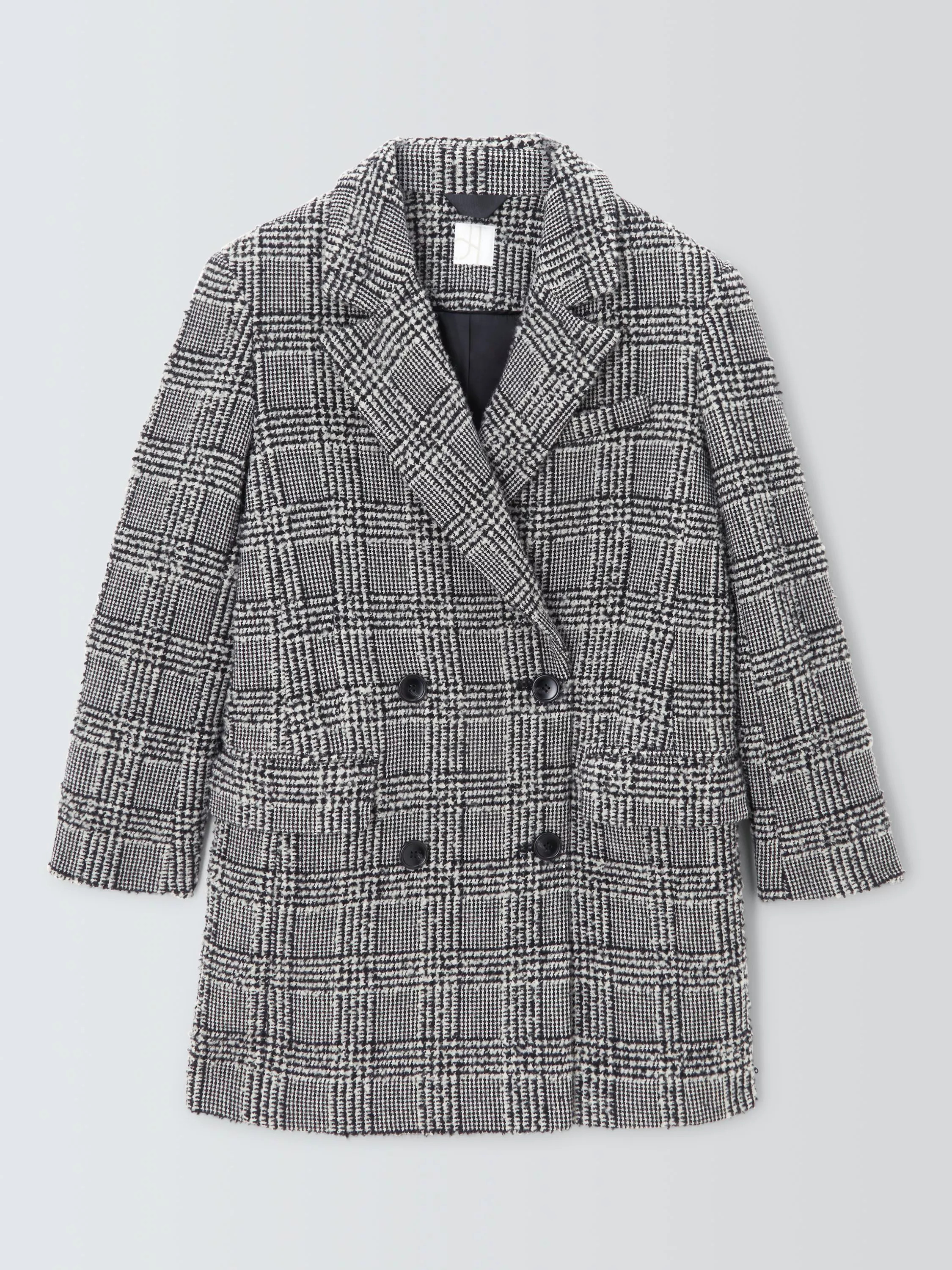 John Lewis Buttoned Wool Jacket, Check | John Lewis (UK)