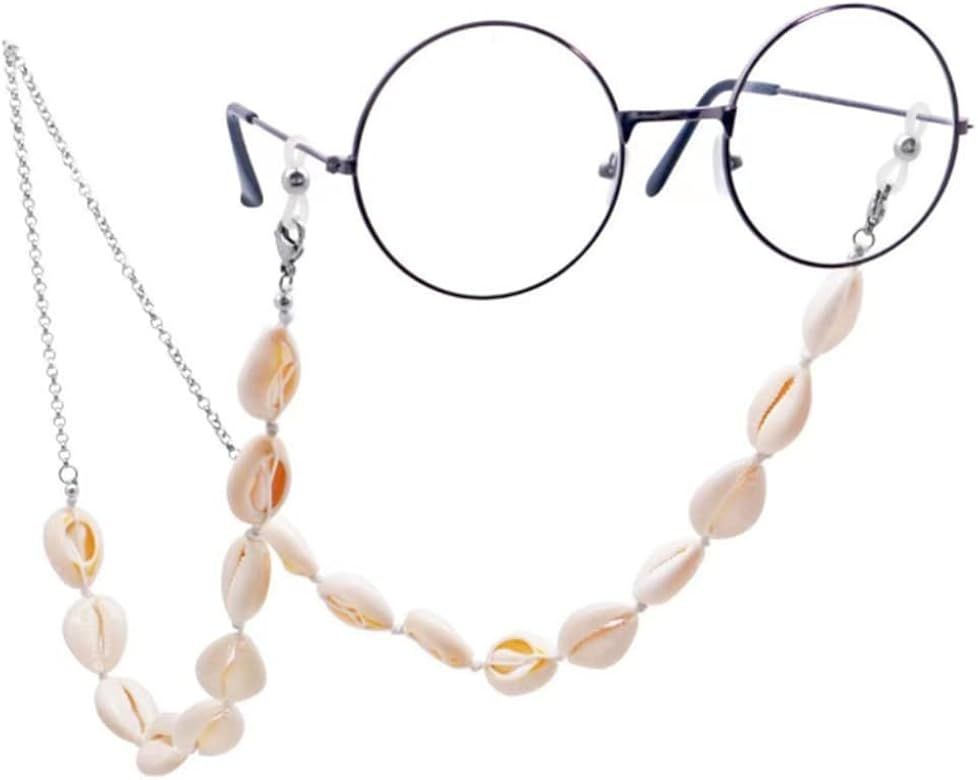 Shell Glasses Chain Sunglass Strap for Women Girls Puka Sea Shell Eyeglass Chain Sunglessea Cord ... | Amazon (US)