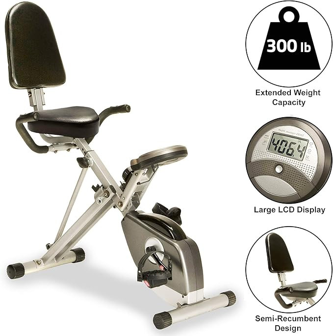 Exerpeutic 400XL Folding Recumbent Bike with Performance Monitor | Amazon (US)