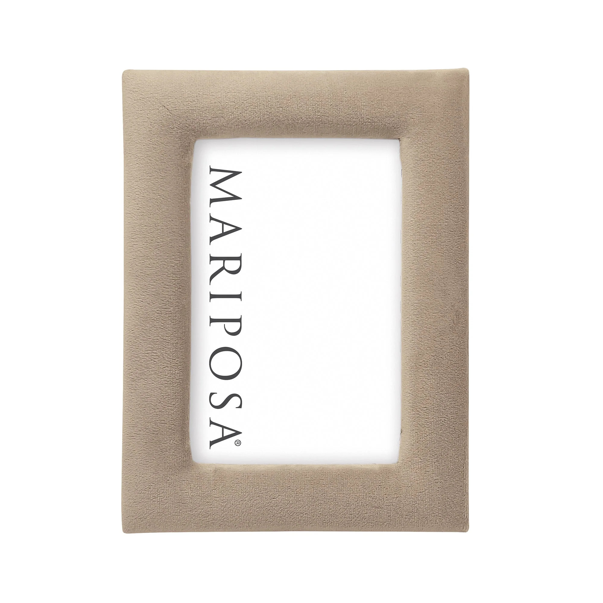 Lola Beige Velvet 4x6 Frame | Mariposa