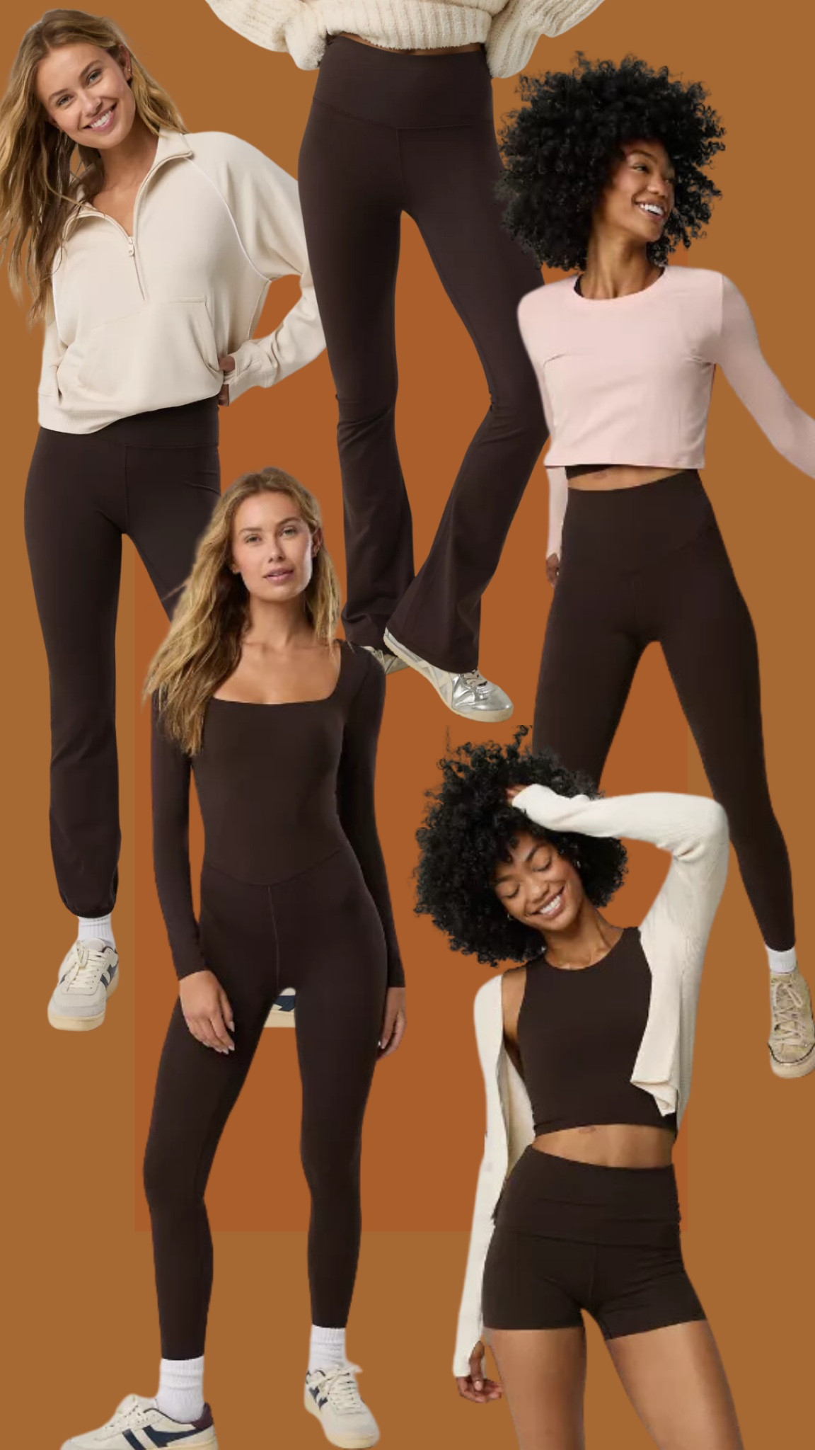 Aero dark brown espresso leggings, flare, jogger, bodysuit, tank, long line bra, biker shorts, activewear, house of colour autumn, hocaurumn, dark autumn, true autumn, soft autumn, vibrant autumn, warm autumn, color analysis 

#LTKSaleAlert #LTKFindsUnder50 #LTKFitness