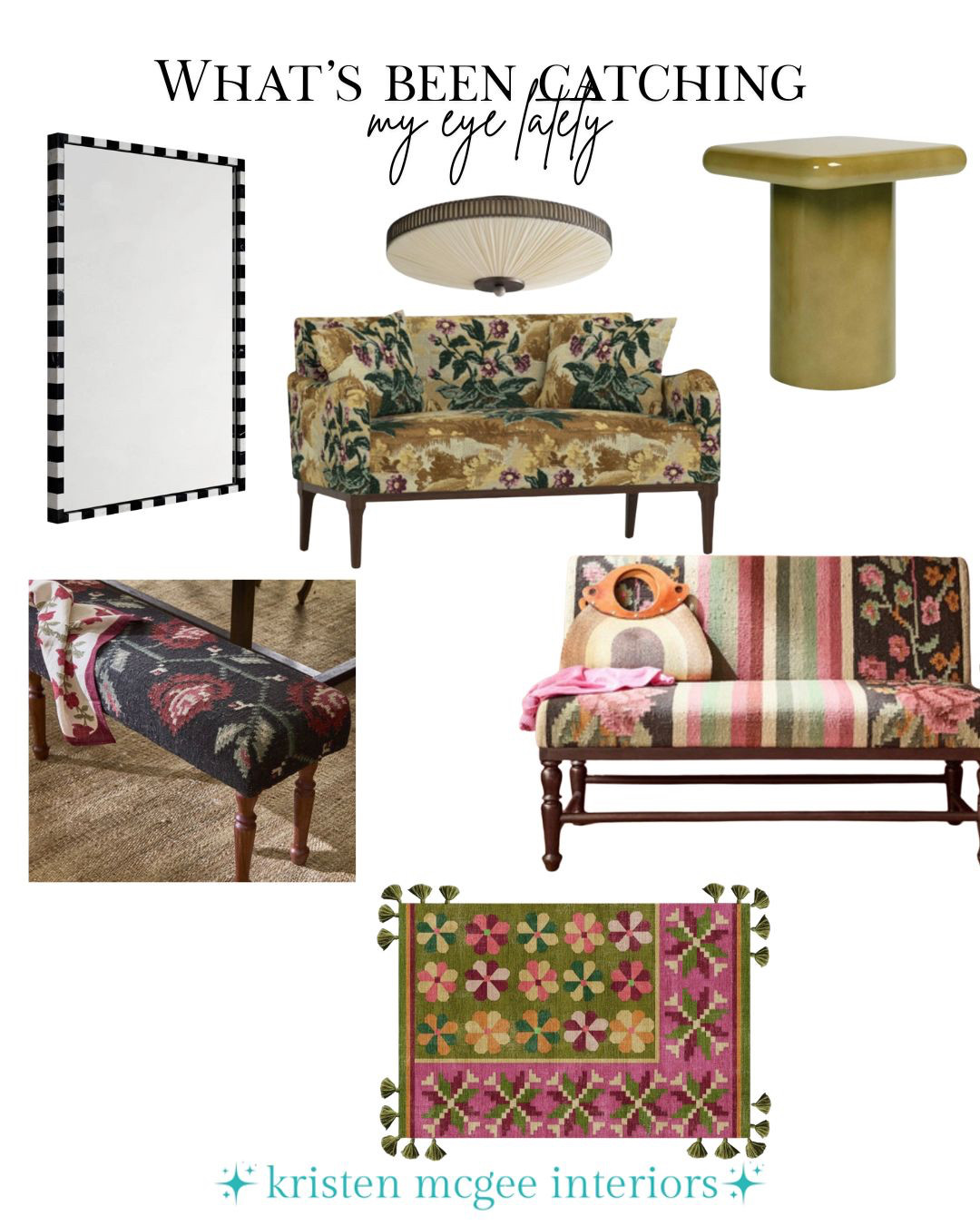 Things that have caught my eye lately! I have been loving all of the fun color and prints that everyone is releasing! Design is supposed to be fun!

#LTKdayinmylife #LTKHome