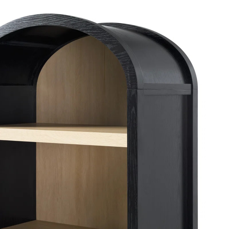 Sitarski Modern Arched Bookcase with Statement Cabinet | Wayfair North America