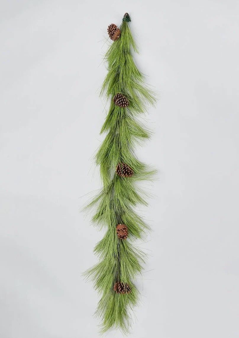 Deluxe Full Long Pine Needle and Pinecone Christmas Garland - 72" | Afloral