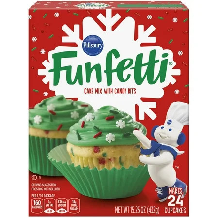 Pillsbury Funfetti Holiday Cake Mix with Candy Bits, 15.25 Oz Box | Walmart (US)