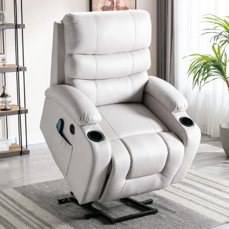 Power Electric Recliner Lift Chair with Massage and Heat for Elderly, with 2 Cup Holders | Wayfair North America