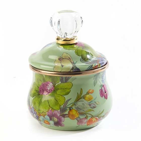 MacKenzie-Childs | Flower Market Lidded Sugar Bowl - Green | MacKenzie-Childs