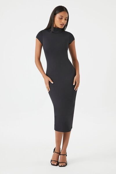 Turtleneck Bodycon Contour Midi Dress | Forever 21 | Forever 21 (US)