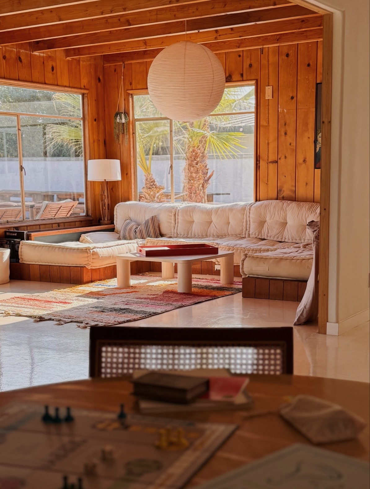 This place we stayed at in Palm Springs recently was such a vibe. We have the same pendant light in our guest room and now I want a built in cozy seating like this too.

#LTKHome #LTKFamily