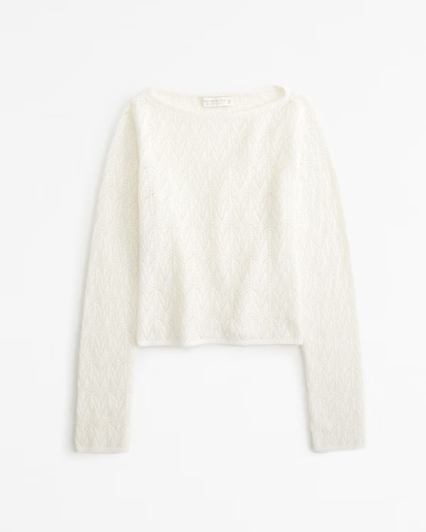 Merino Wool-Blend Slash Top | Abercrombie & Fitch (US)