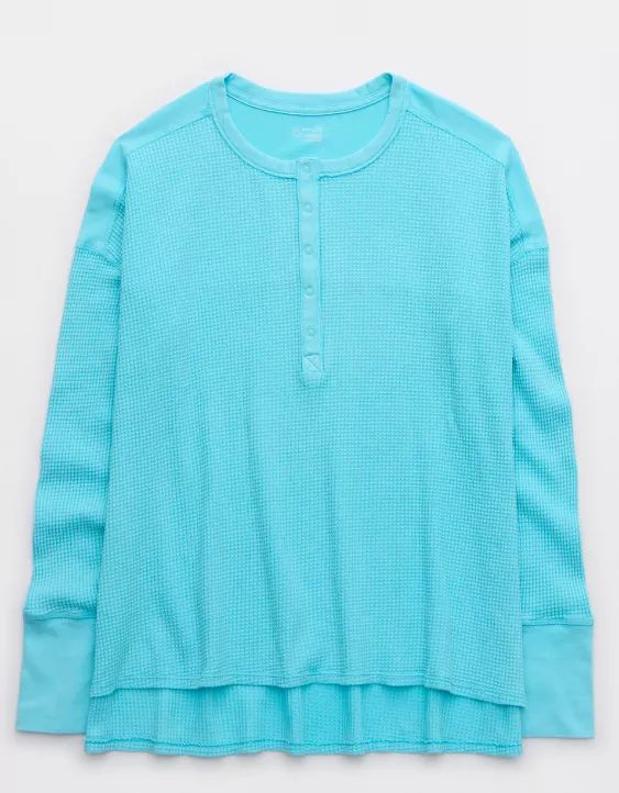 OFFLINE By Aerie Wow! Waffle Henley T-Shirt | Aerie