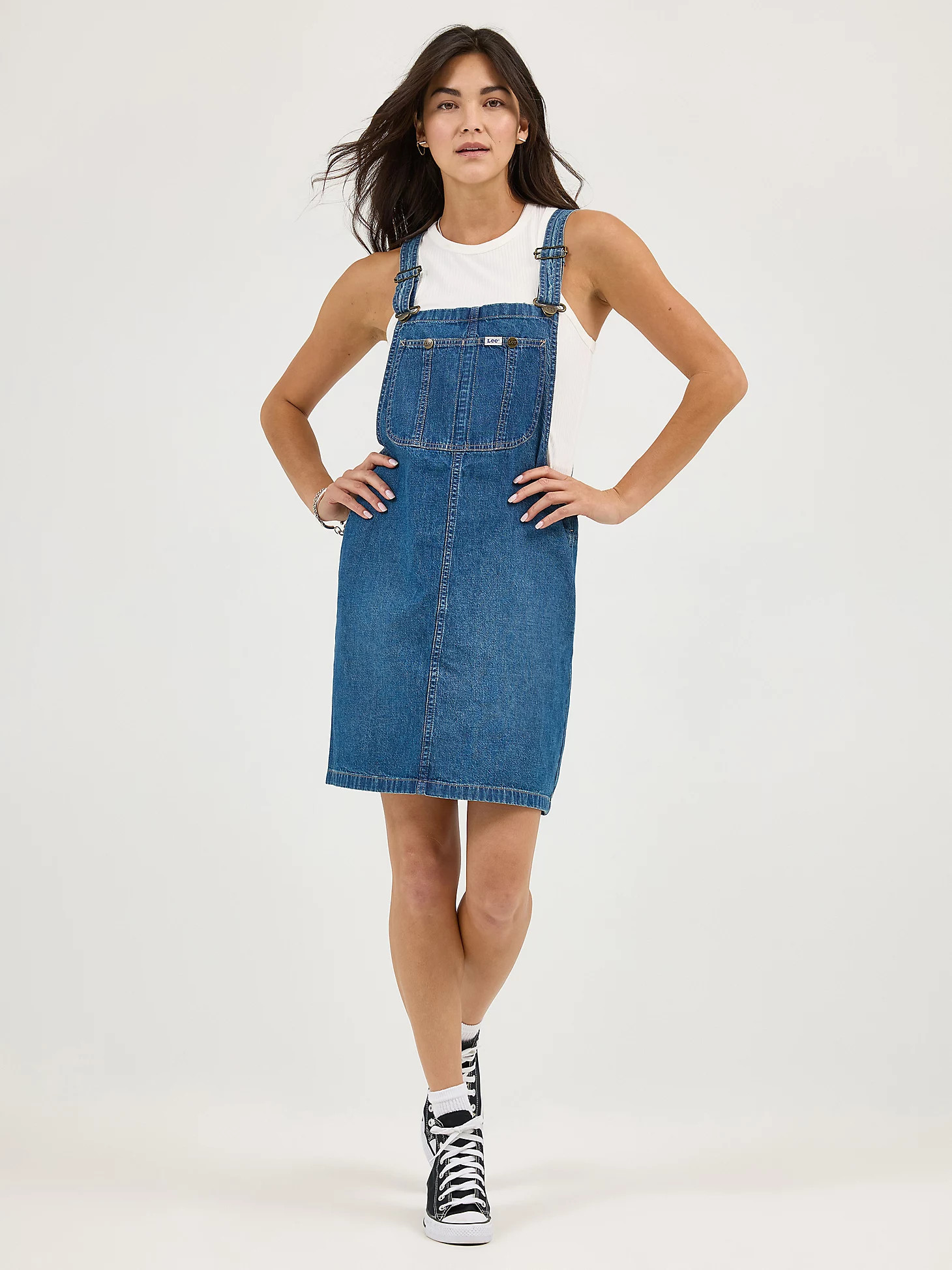 Women's Loose Bib Denim Overall Dress | Lee Jeans