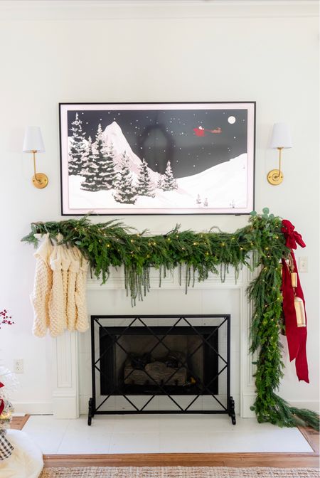 My mantle christmas decor!! The frame TV really brings it all together, we love ours so much!

#LTKHoliday #LTKSeasonal #LTKGiftGuide