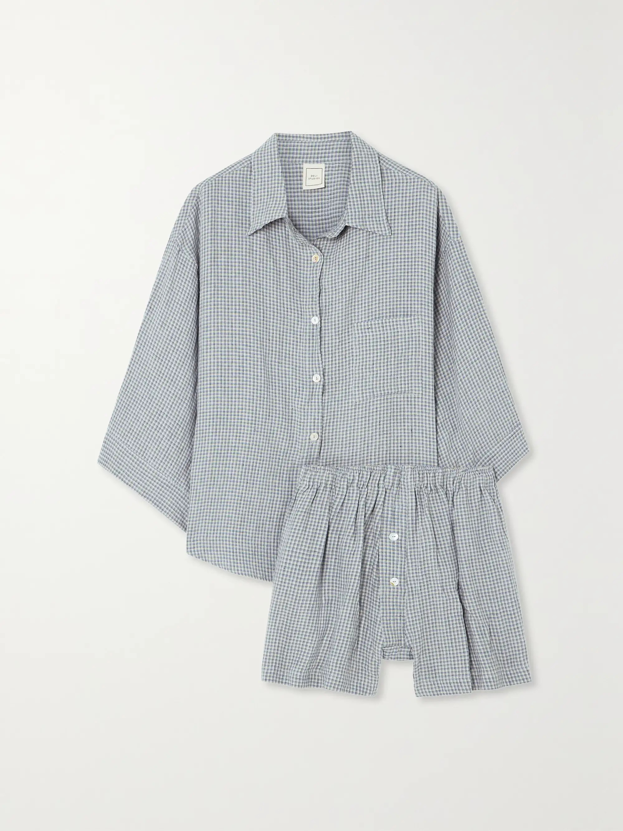 The 03 checked linen shirt and shorts set | NET-A-PORTER (US)