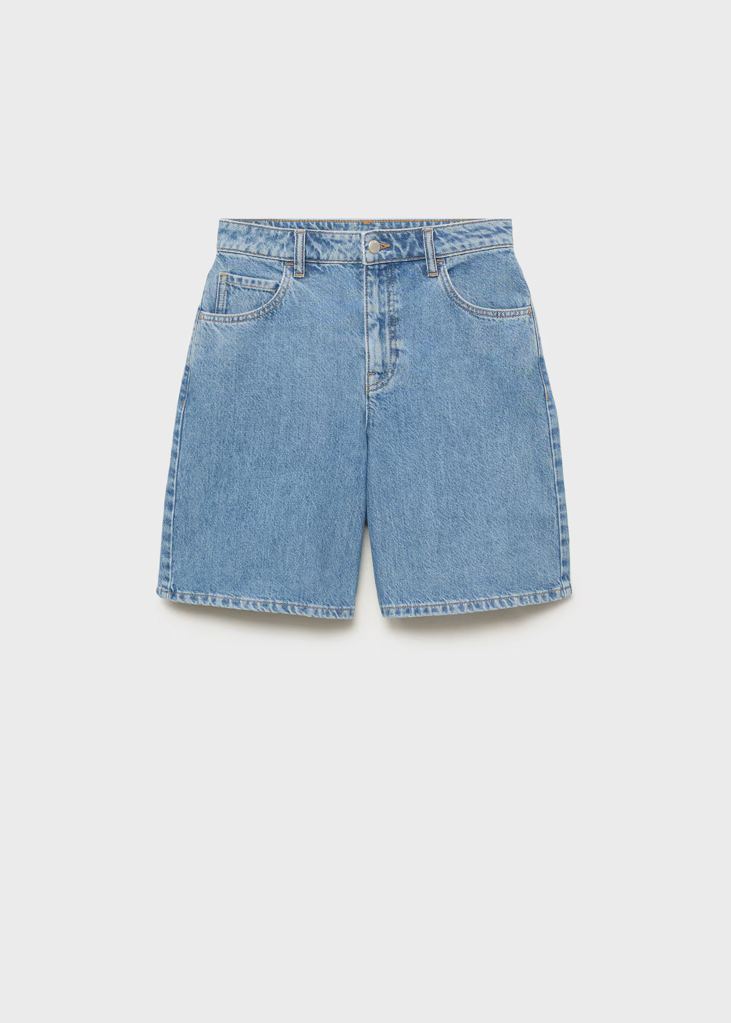Gerade Denim-Bermudasshorts mit hohem Bund - Damen | MANGO Österreich | Mango EU
