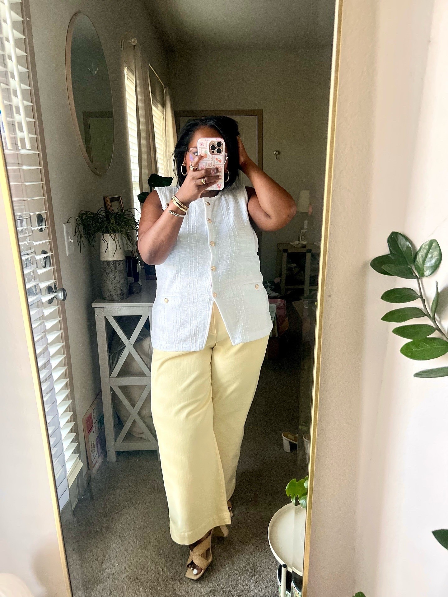 Butter yellow / wide leg pants / teacher outfits / classroom / workwear / summer outfits / white vest / LOFT

#LTKWorkwear #LTKMidsize #LTKPetite