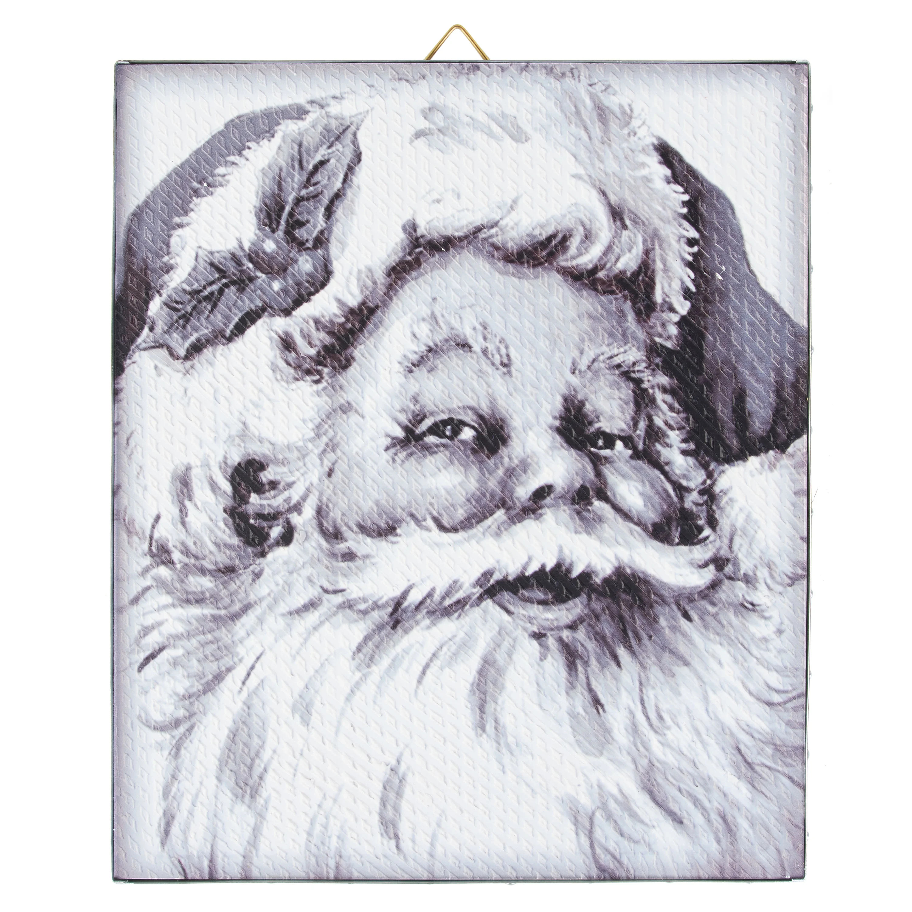 Holiday Time Wood and Metal Wall Hanging Decor, Santa Claus | Walmart (US)