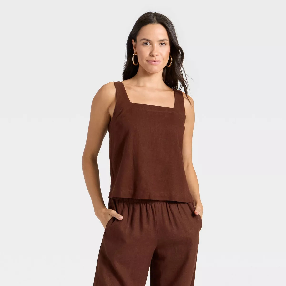 Women's Linen-Blend Tank Top - A New Day™ | Target