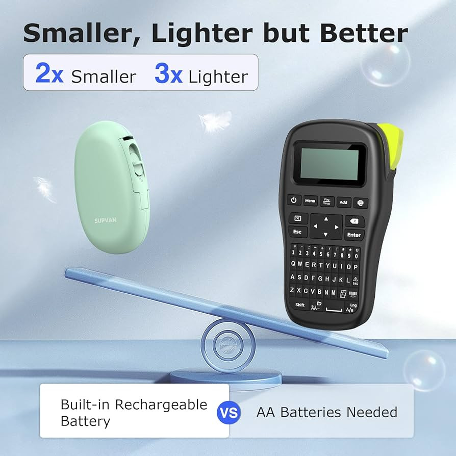 SUPVAN E10 Bluetooth Label Maker Machine with 3 Tapes, Continuous Waterproof Label, Versatile App... | Amazon (US)