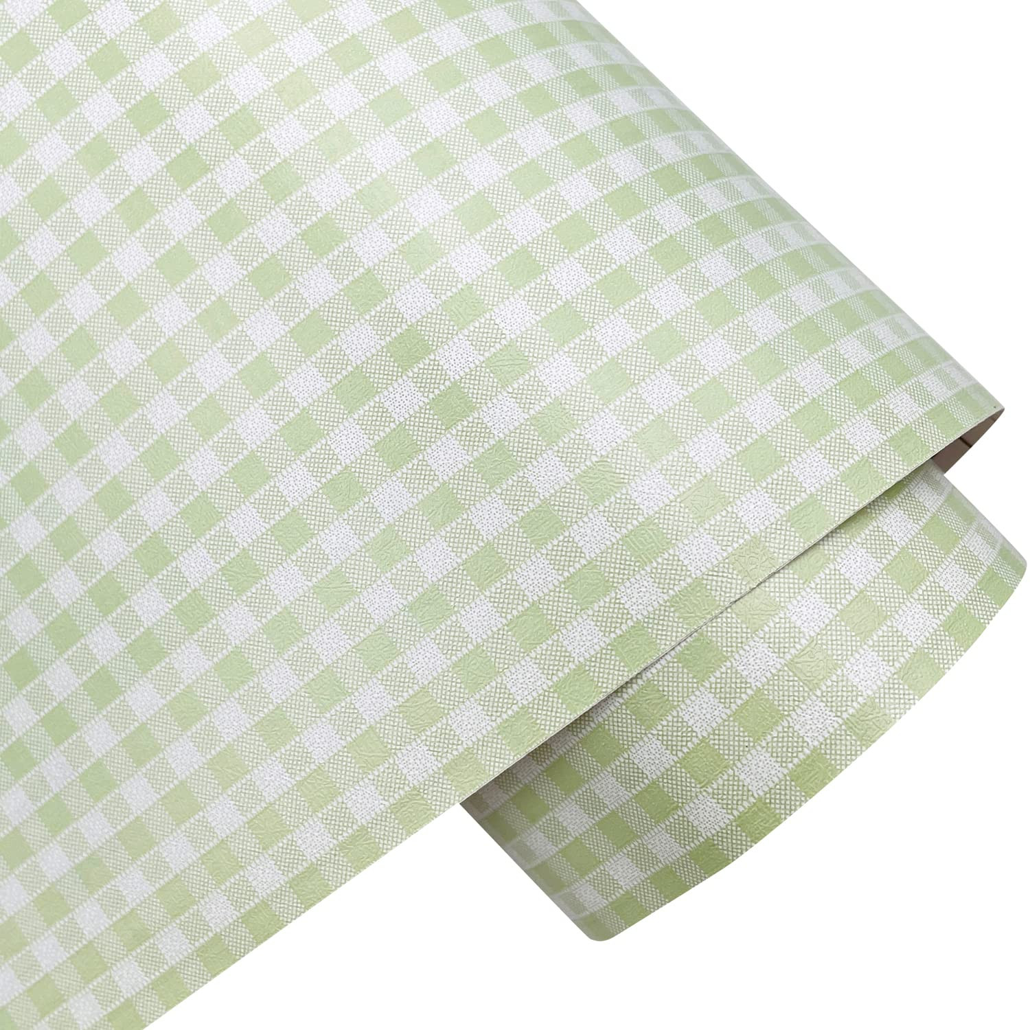 19.7 Feet Roll Green Plaid Shelf Liner Peel and Stick Furniture Shelving Paper Vinyl Wallpaper Ca... | Amazon (US)