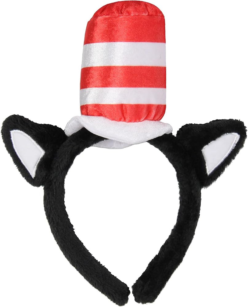 Bioworld Dr. Seuss Cat In The Hat Costume Hair Accessories Headbands For Women Men | Amazon (US)