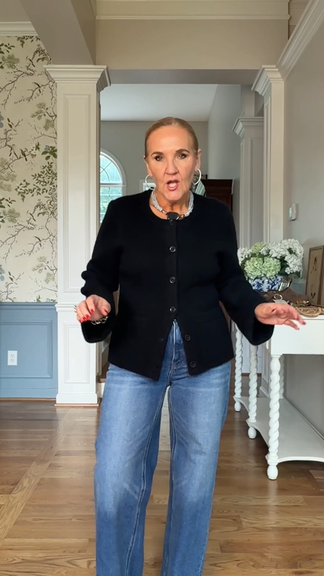 7 Cashmere sweaters explained
Whether you want a more structured tailored fit or a relaxed fit, a heavier cashmere or a lightweight option, Quince has it. Wearing medium in all except the Shrunken cableknit and v-knit, I sized up in those.
1-Structured cardigan the tightest knit, definitely feels more like a jacket. I did cuff back the bell sleeves and tack with a microstitch $159.90
2-Oversized Crewneck a medium weight cashmere more body than the lesser priced options, still oversized, crewneck has a substantial ribbing $119.90
3-Fisherman boxy cropped cardigan ribbed knit, medium weight, not that cropped $119.90
4-Shrunken cable crewneck I did size up to a large, not oversized, beautiful cable knit makes it more substantial but still not heavy $89.90
5-Boxy Crewneck has side slits, relaxed loose fit, perfect medium weight but a looser knit than the more expensive options $79.90
6-Boatneck cashmere, rolled neckline and hem, lightweight similar to $50 cashmere v-neck perfect to wear with skirts or over dresses, has an elegant feel to it. $79.90
7-V-Neck cashmere (also comes in a crewneck) I size up to a large, wears like a t-shirt, lightest weight sweater $50