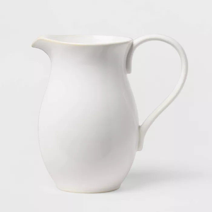 67oz Stoneware Beverage Pitcher White - Threshold™ | Target