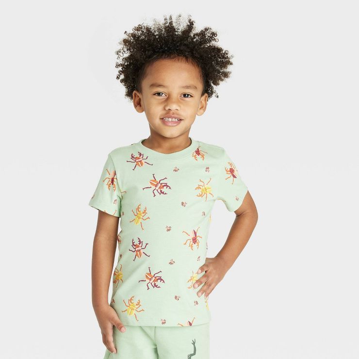Toddler Boys' Short Sleeve Camouflage Jersey Knit T-Shirt - Cat & Jack™ Sage Green | Target