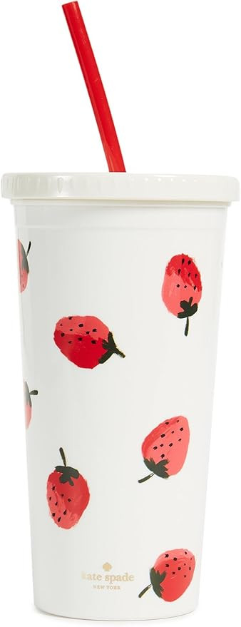 kate spade new york Insulated Tumbler with Reusable Straw, 20 Ounce Acrylic Travel Cup with Lid, ... | Amazon (US)
