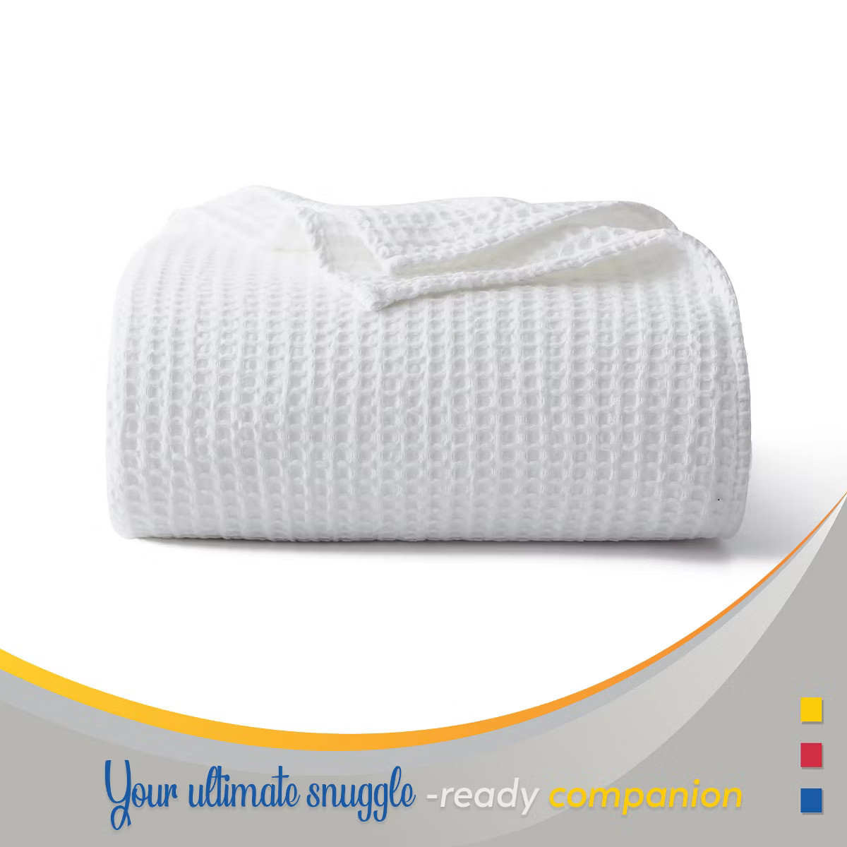 Color Sense 100% Cotton Warm & Cozy Super Soft Antimicrobial Waffle Weave Blanket | Target