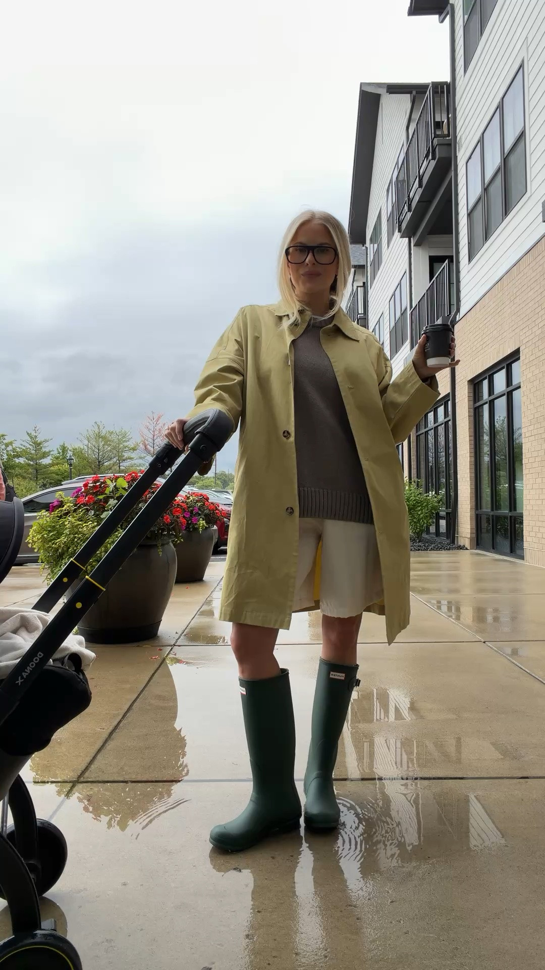 SIZE: small in jacket, med in sweater, tee, & shorts, boots run tts! Code KATHLEEN20 for discount on glasses! #kathleenpost

Fall transition outfit, rainy day outfit, postpartum outfit, fall outfit inspo

#LTKootd #LTKmomlife

#LTKBaby
